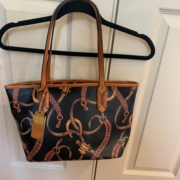 Lauren Ralph Lauren Handbags - Lauren Ralph Lauren Black Print Handbag